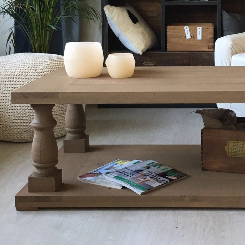 Mesa de Centro Patas torneadas madera maciza